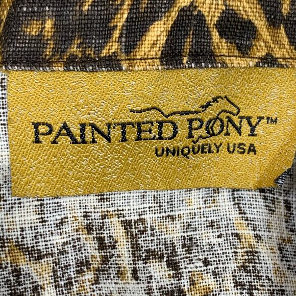 Vintage 90s {Painted Pony} Leopard Print Waxed Cotton Jacket Womens Medium - Picture 8 of 10